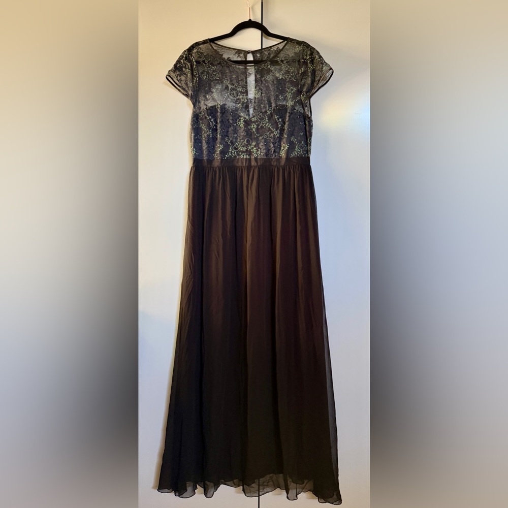 ERIN by Erin Fetherston | Black and Green Such An Illusion Gown